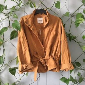 NWT Madewell Tie-Waist Mustard Jacket